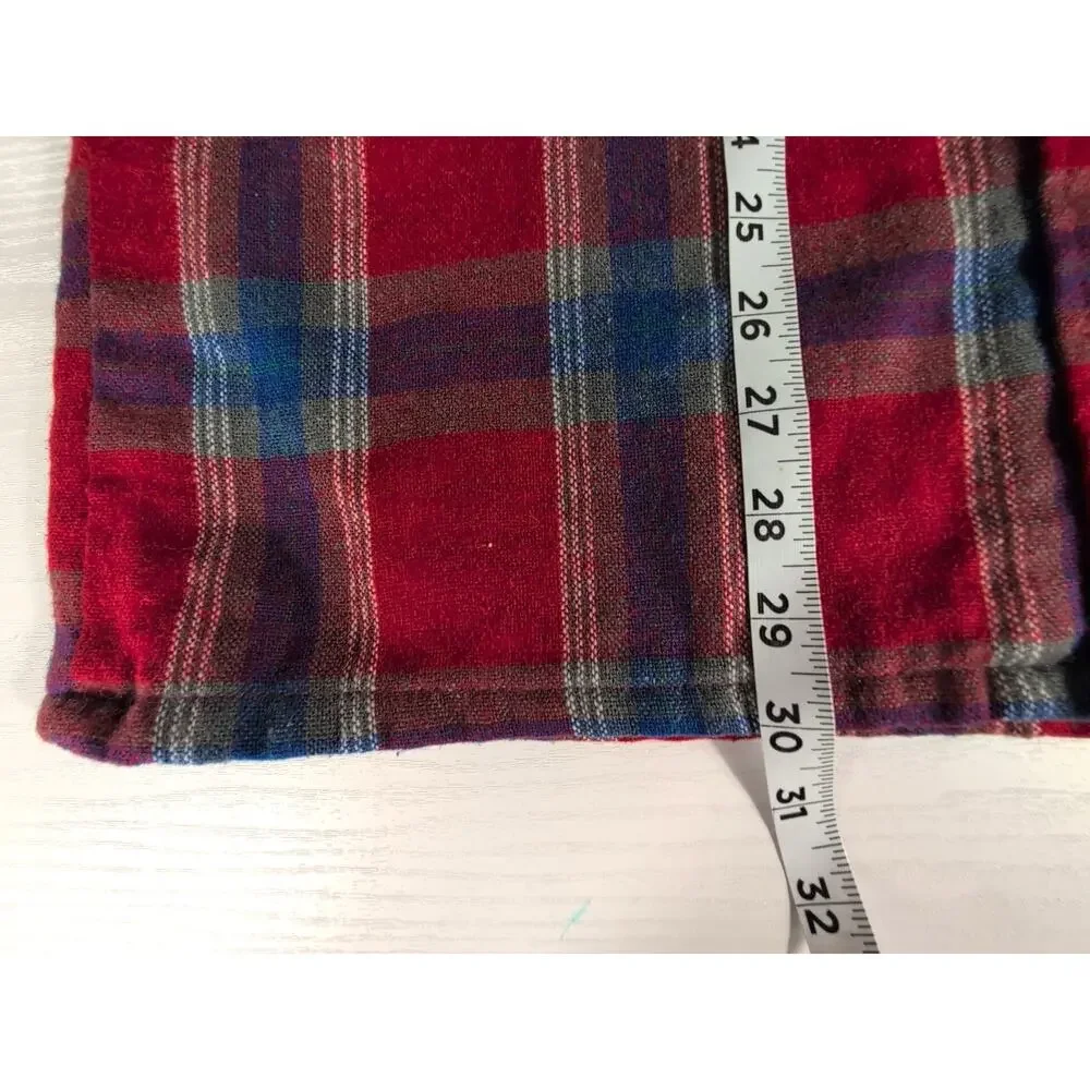 High Sierra Wool Plaid Shacket Men’s Med Red Blue Quilted Hunting Jacket Vintage - Picture 16 of 16